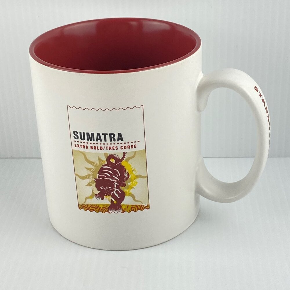 Starbucks Sumatra Stoneware Mug 15.5 oz Coffee Cup 2010 release Tiger Stamp